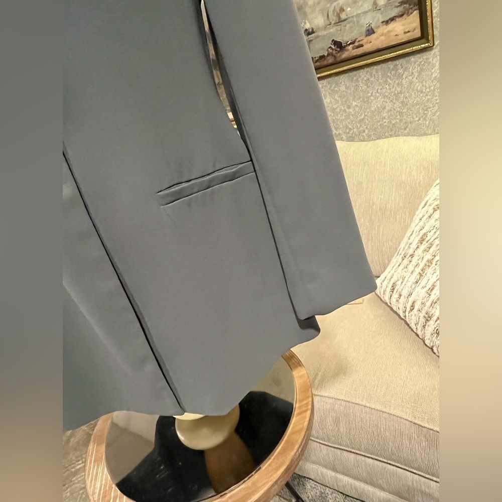 Vintage CASUAL CORNER Women's Size 2 Gray Blazer Career Jacket Business Casual - Picture 6 of 12